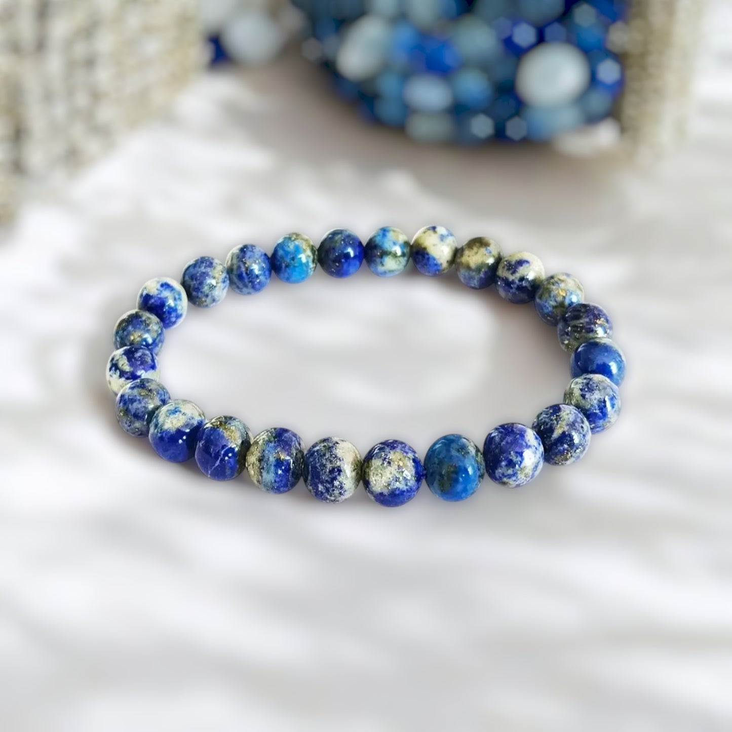 Bracelet Certified Lapiz Lazuli Bracelet for Spiritual Growth and Stress Reduction