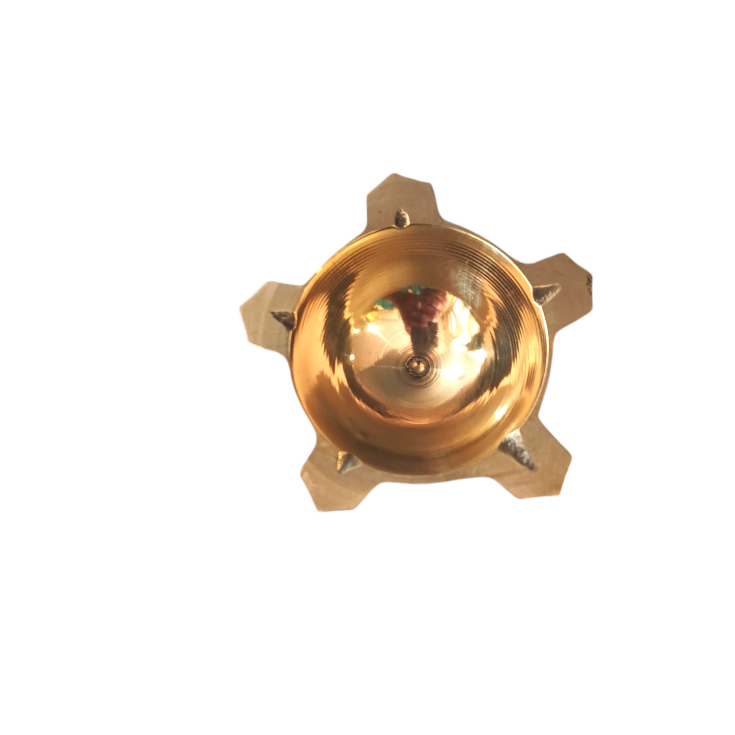 Brass Diya Five Face Star Deep for Pooja - 6 cms Diameter * 4 cms Height (Pack of 2)