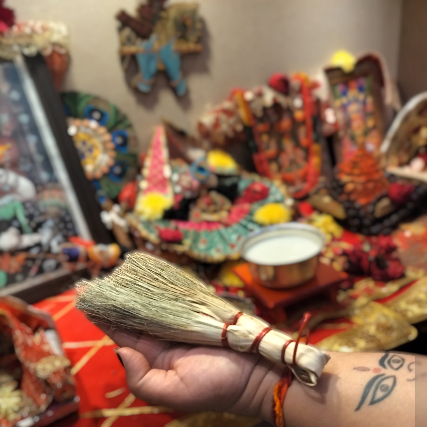 Mini Pooja Jhadu | Pooja Broom to please Goddess Laxmi |For your Home Temple | Mandir