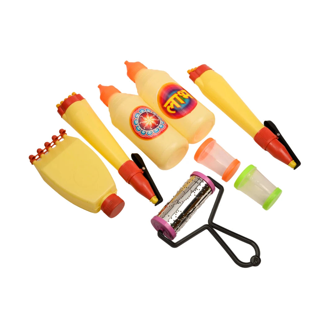 Round Rangoli Stencils in 4-Inch and 8-Inch Sizes – Perfect for Symmetrical Festival Designs