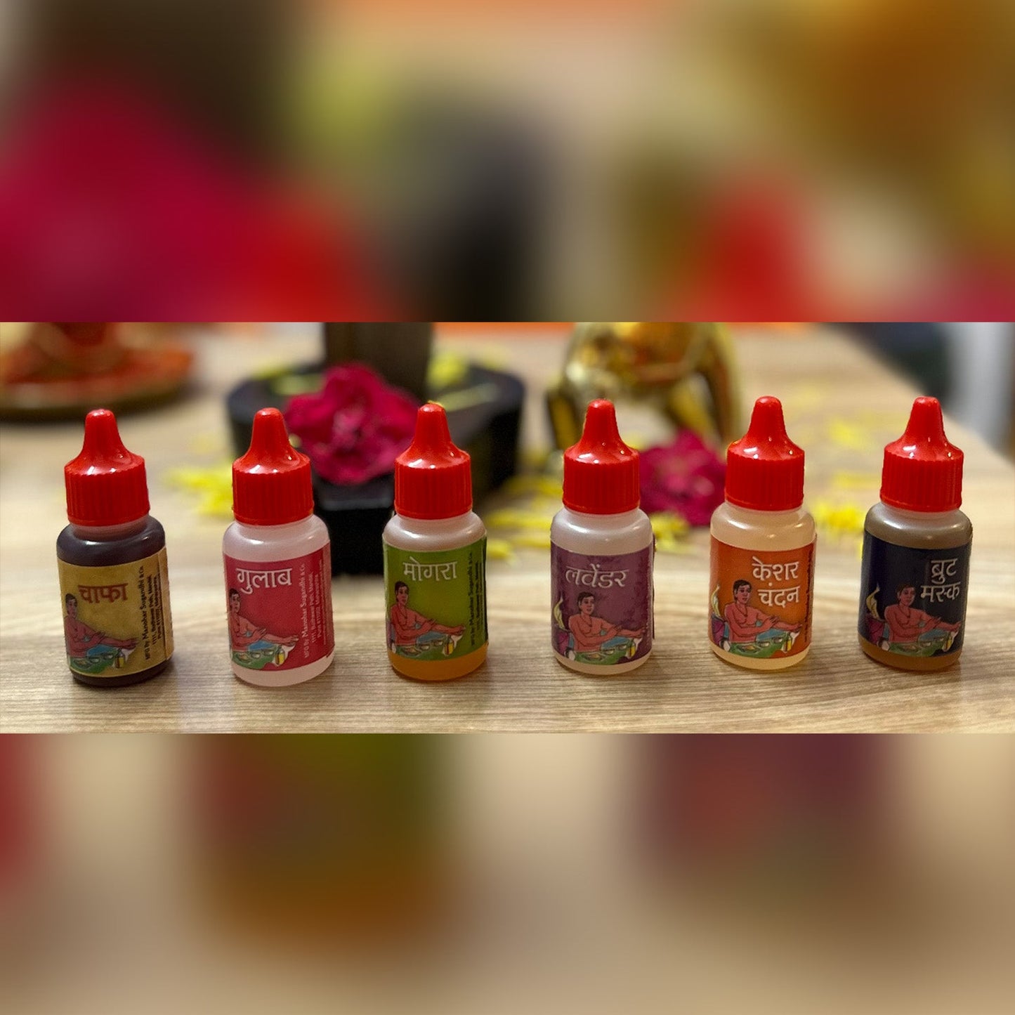 Attar Snaan for Abhishekam - Pack of 6 flavours