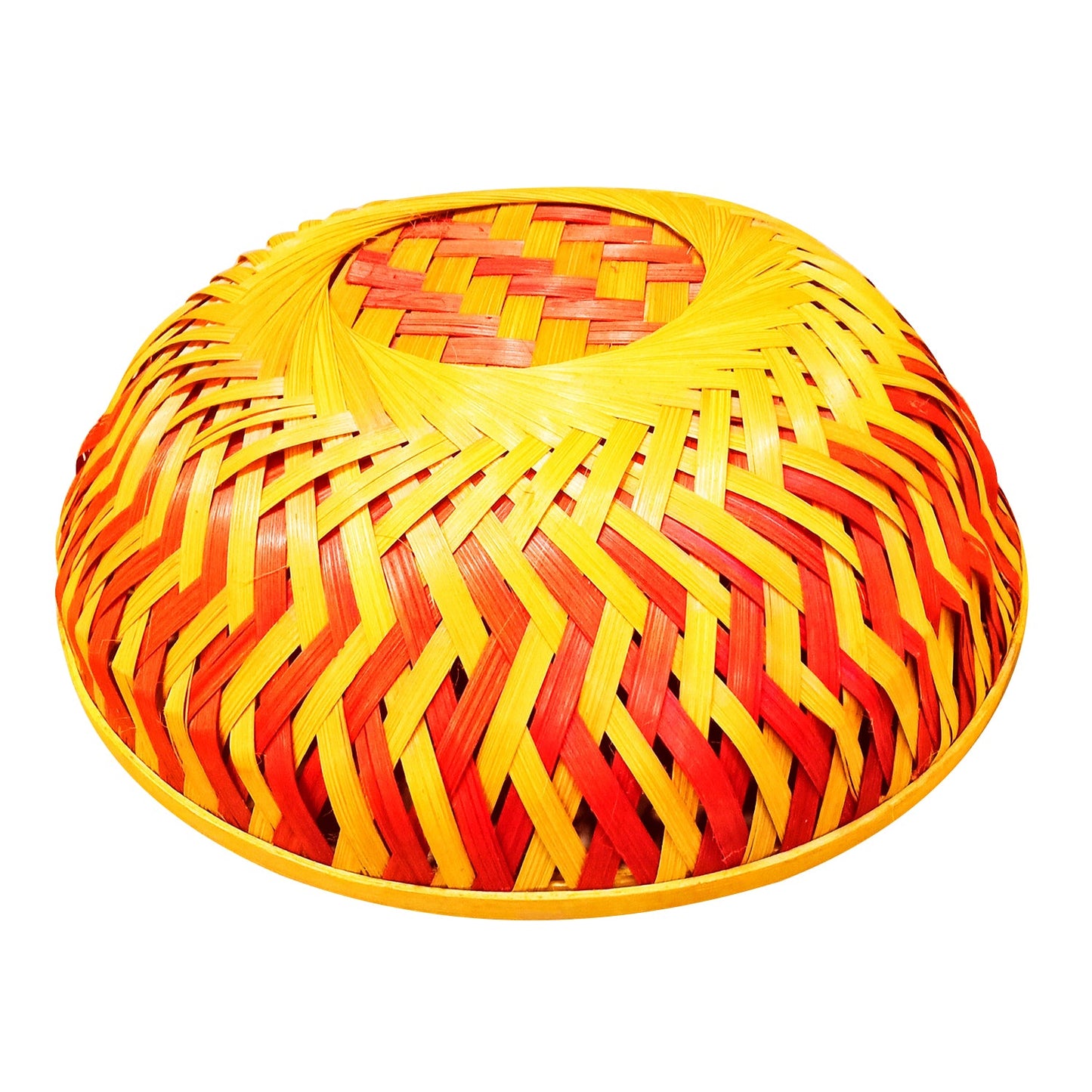 Handmade Colorful Round Shape Bamboo Basket for Wedding and Festival Gift Purpose