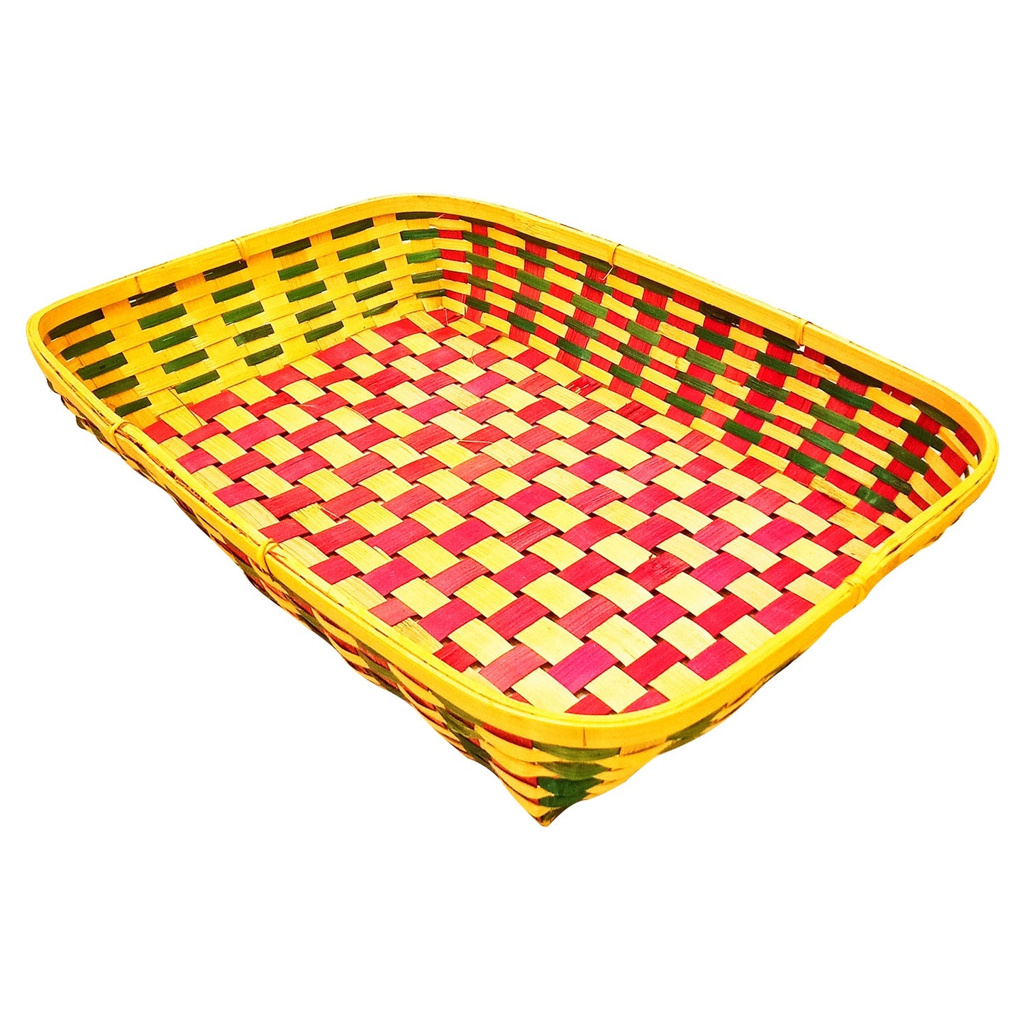 Designer Handmade Weaved Bamboo Baskets for Home, Kitchen, Gifts and Decoration (14 Inches * 21 Inches)