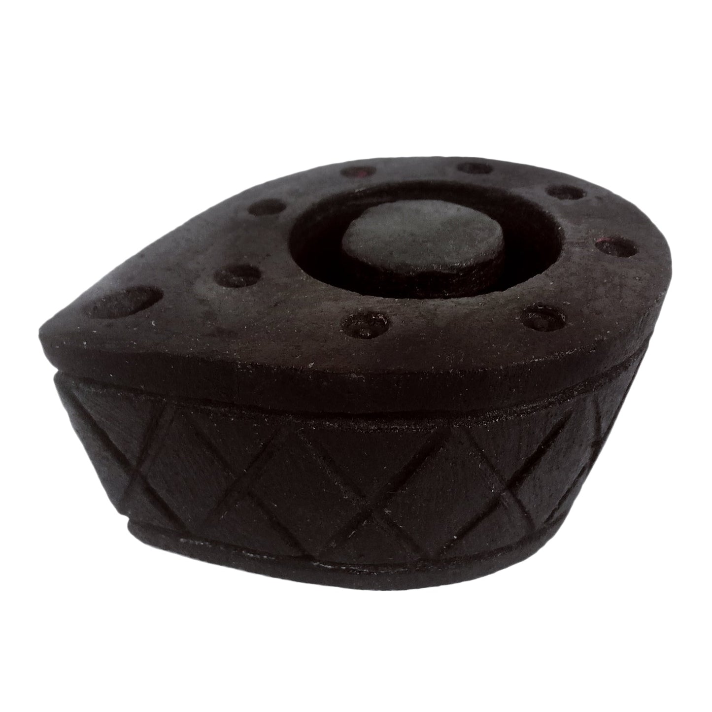 Eco-friendly Black Sandstone Diya – Handcrafted 4 Inch Decorative Diya for Spiritual Spaces