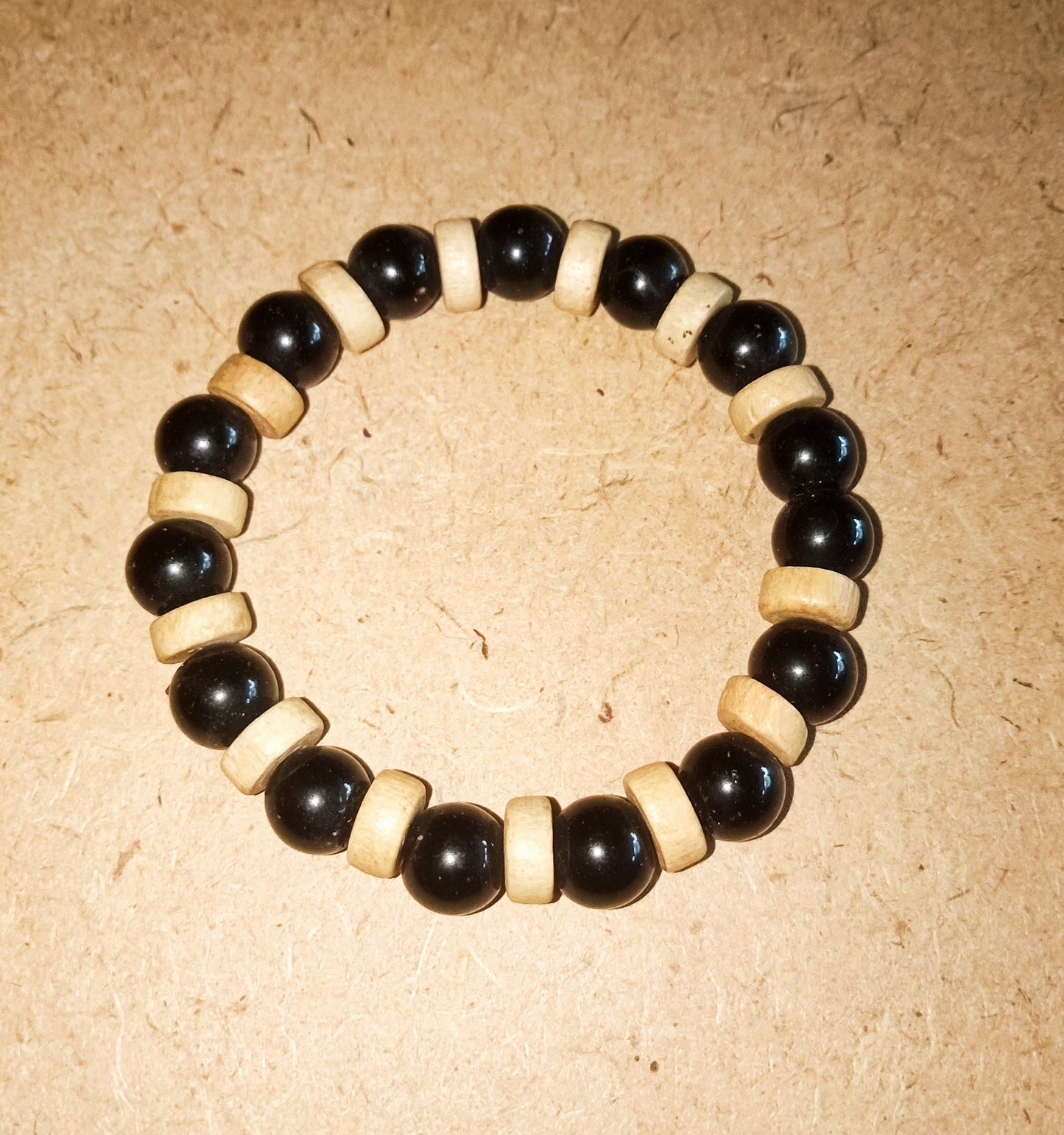 Bracelet Wooden and Stone Beads Bracelet