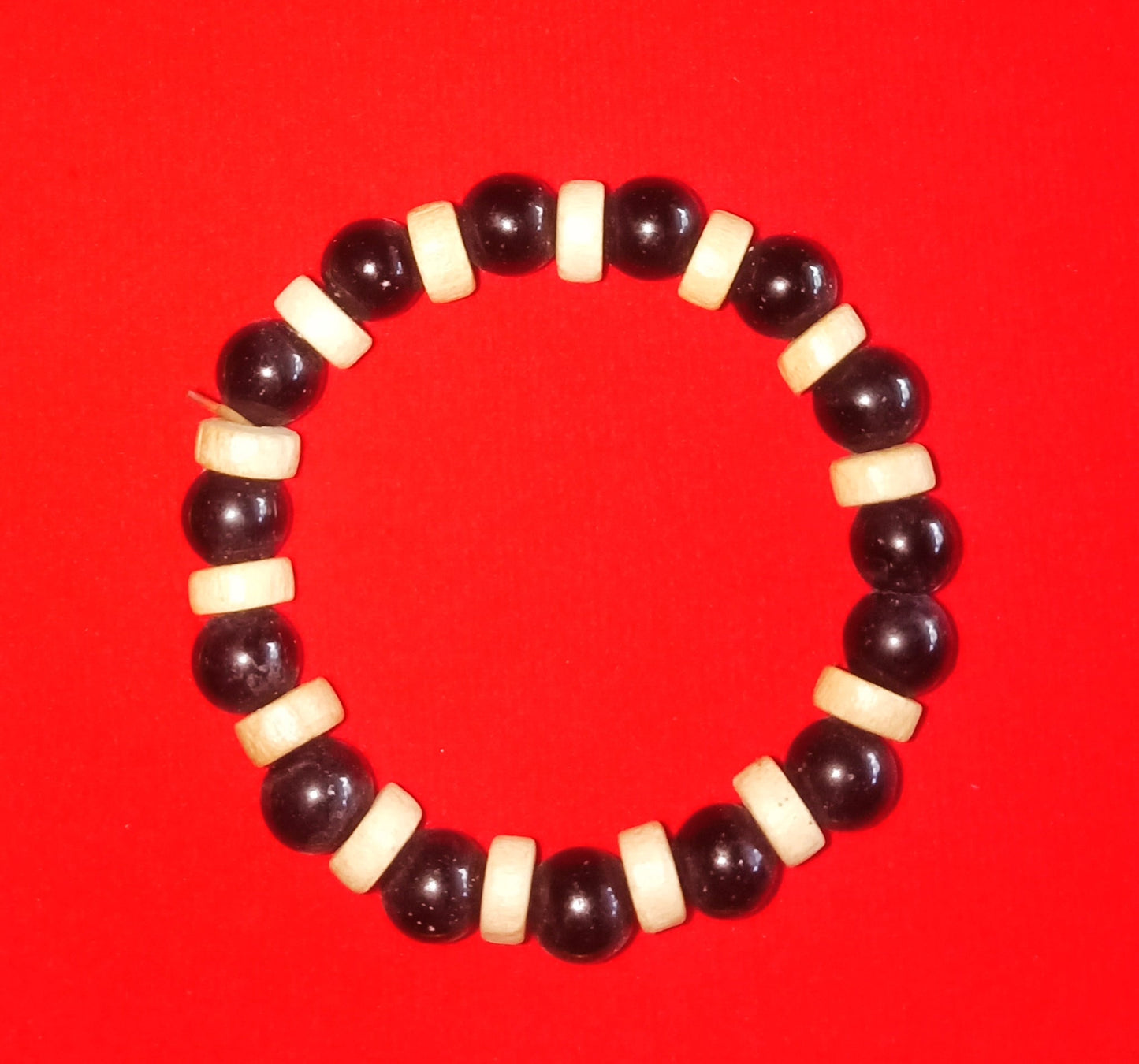 Bracelet Wooden and Stone Beads Bracelet