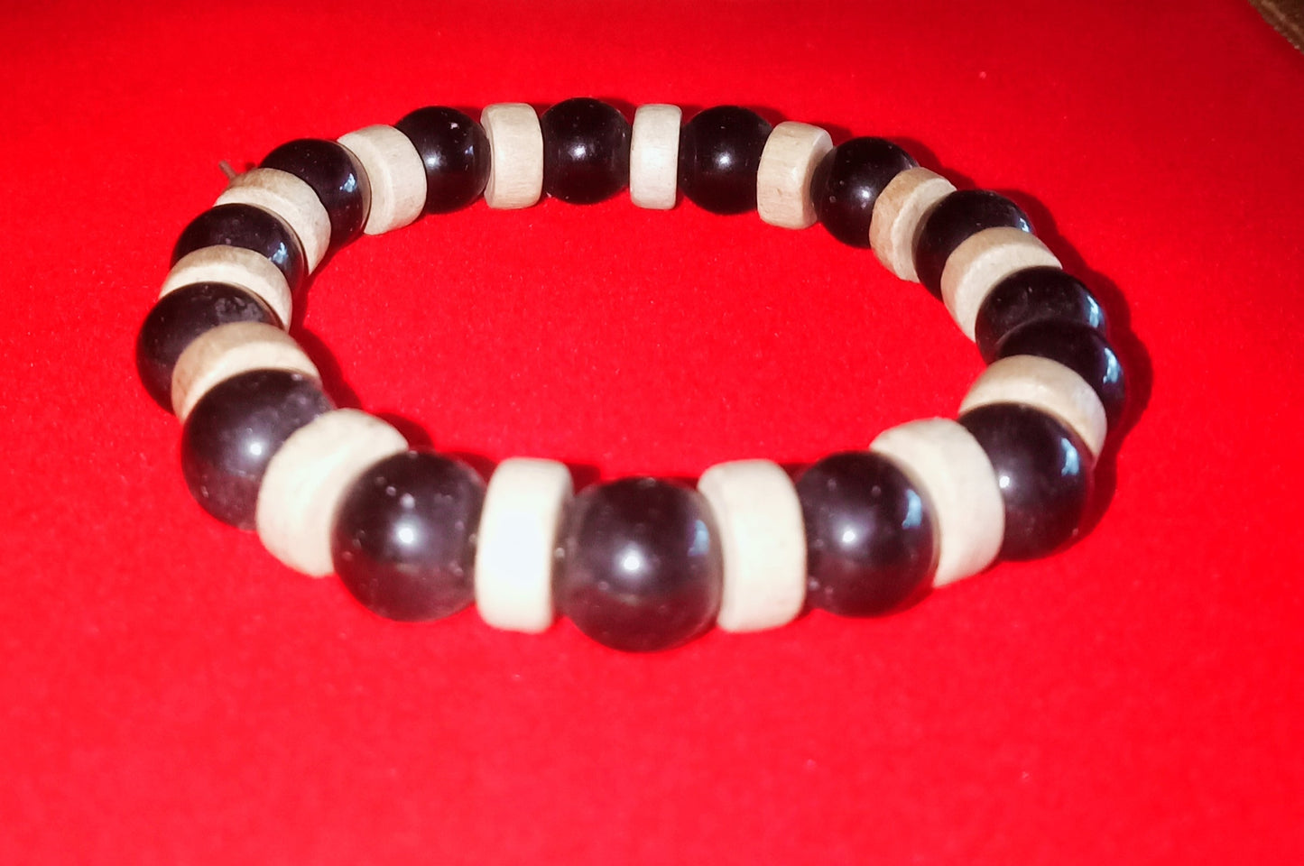 Bracelet Wooden and Stone Beads Bracelet