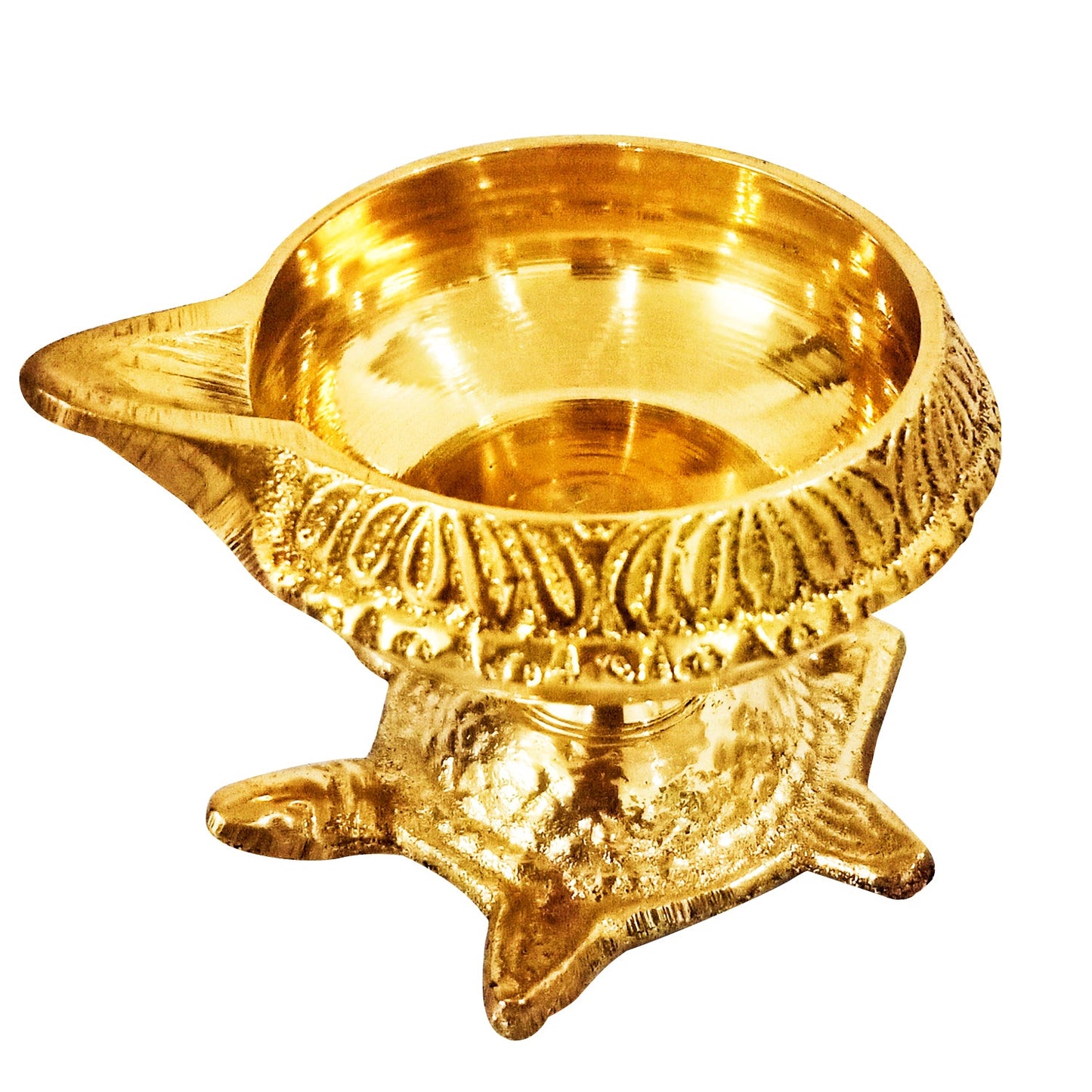 Brass Diya Kuber Kachhuwa (Tortoise) Diya for Pooja - Pack of 2 (2 Inches * 3 Inches)