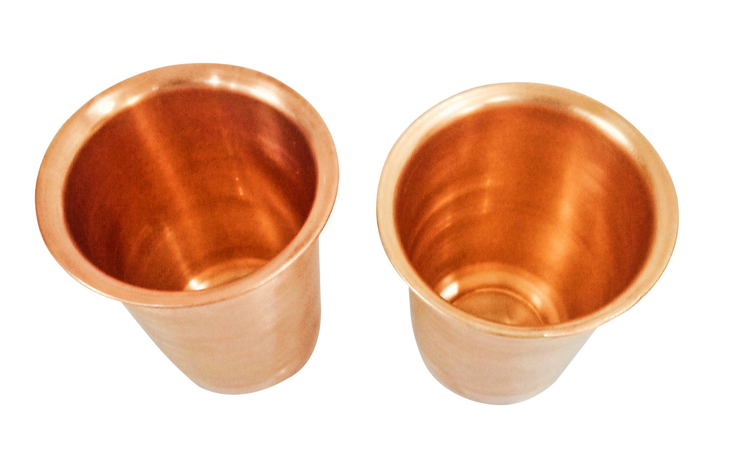 Copper Glass Tumblers Diamond Cut Set of 2 ( 200 ml)