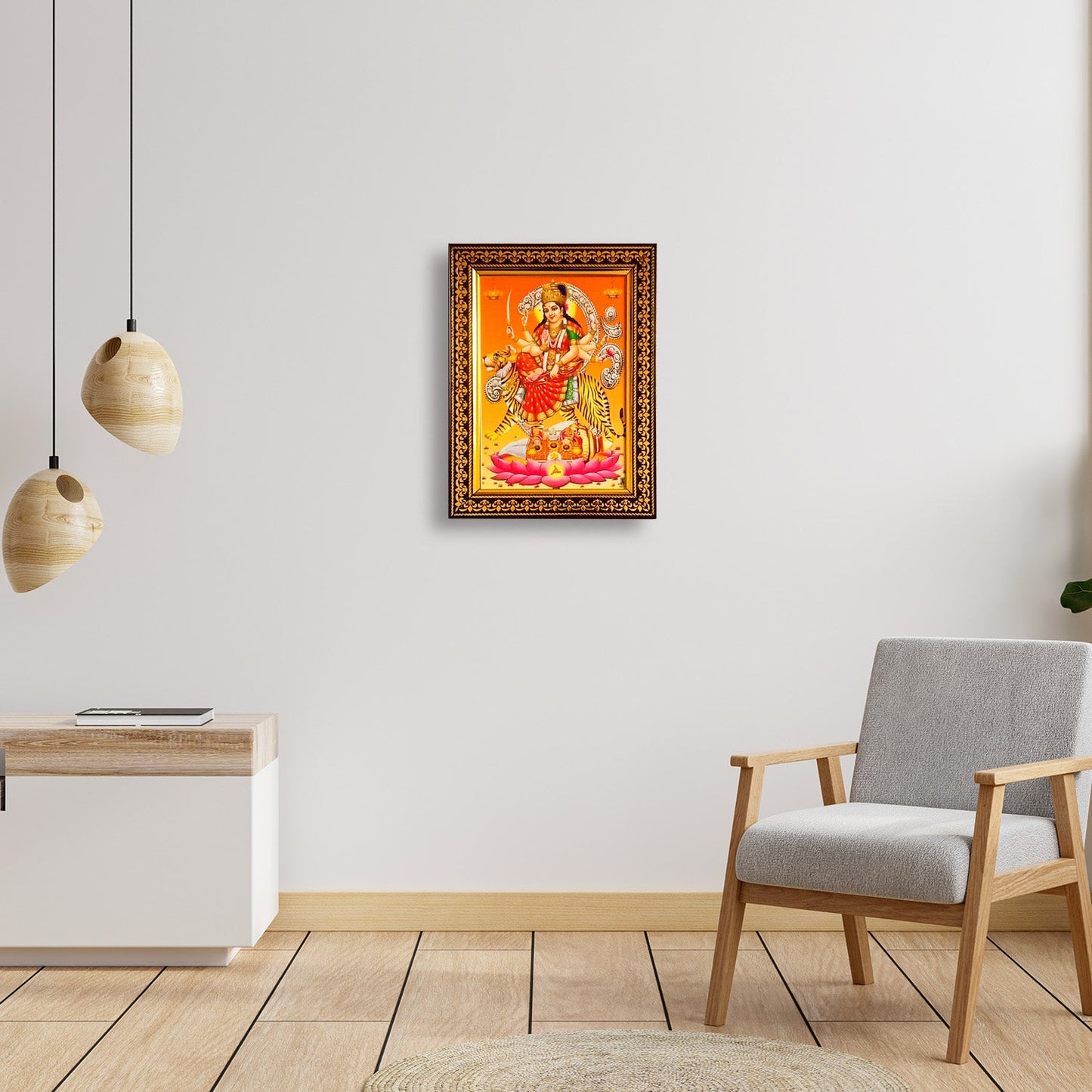Durga Devi / Ma Ambe / Sherawali Ma Photo Frame (6 Inches * 8 Inches)
