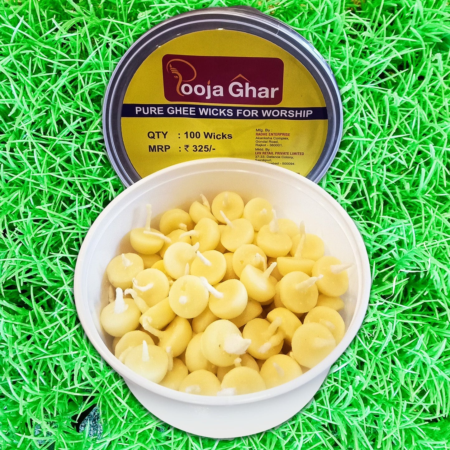 Cow Ghee Diya, 30min Burning Time, Wax Free Cow Ghee Diya Batti