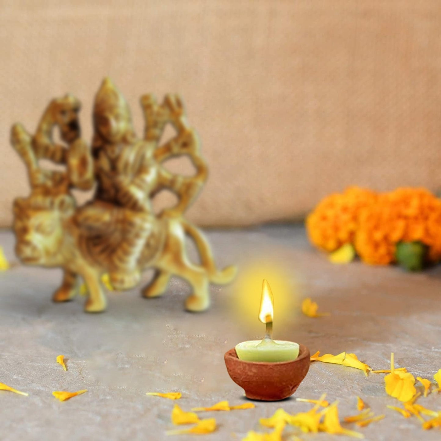 Cow Ghee Diya, 30min Burning Time, Wax Free Cow Ghee Diya Batti