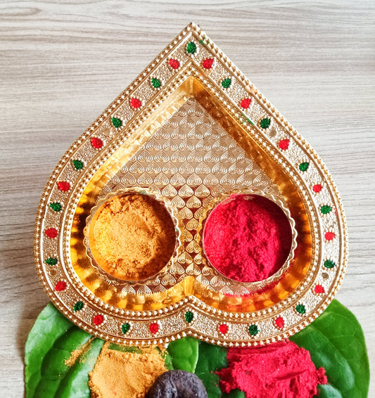 Heart Shaped Haldi Kumkum Dibbi for Pooja and Return Gifts – Acrylic Container