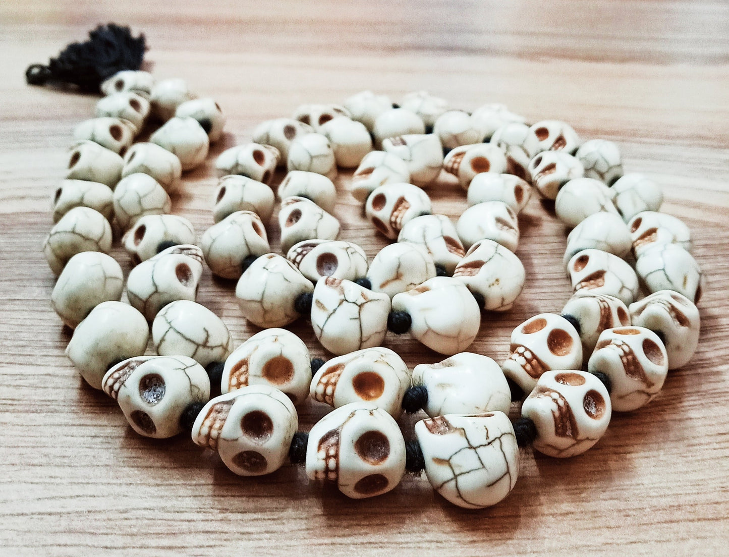 NarMund Mala / Curved Skull Beads Mala for Jaap and Wearing
