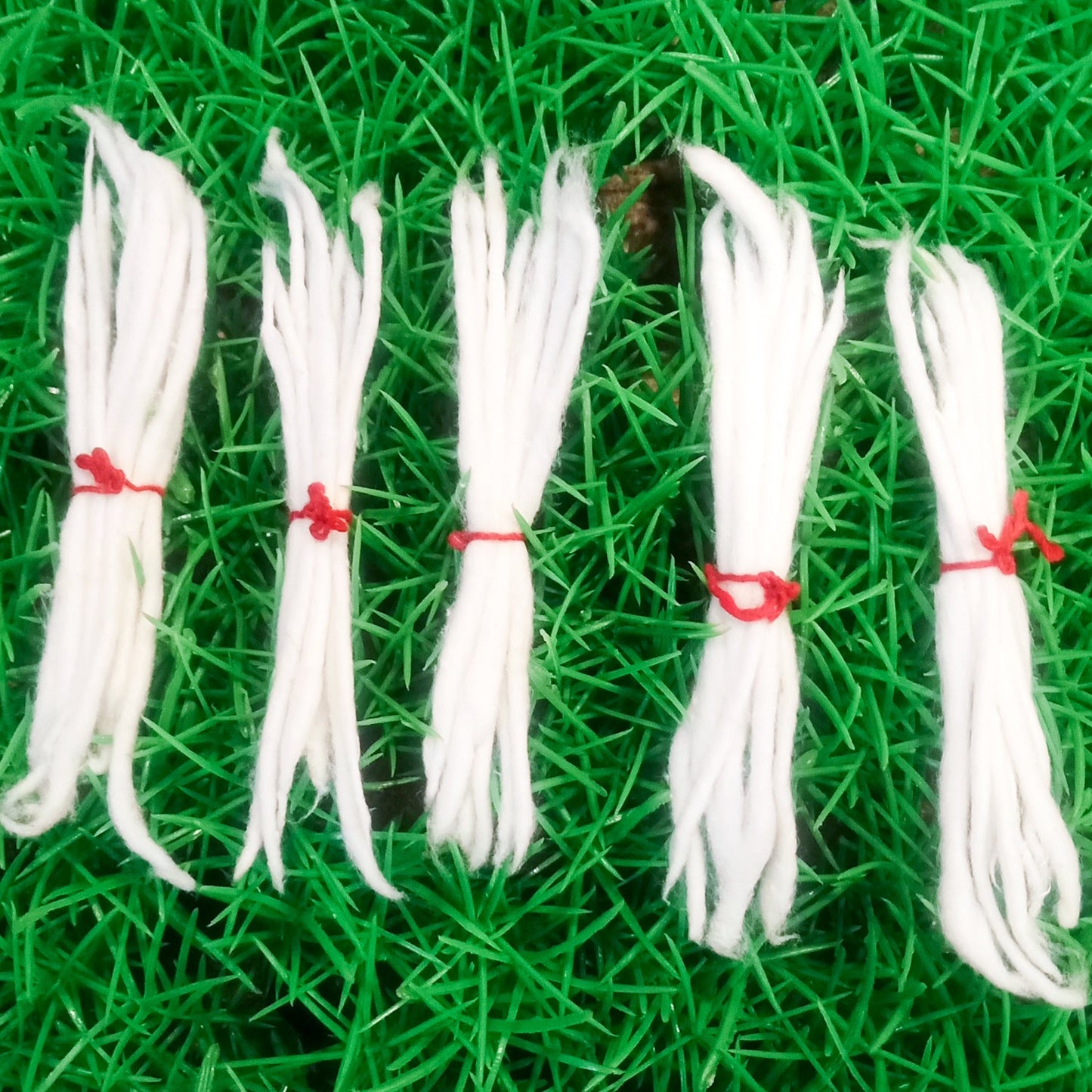 Pooja Batti Premium Long Diya Cotton Wicks for Pooja | Special Puja Batti Made of 100% Pure Premium Cotton | Color - Pure White