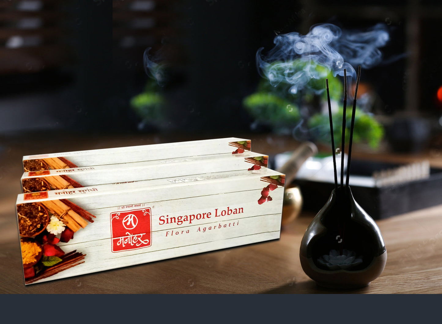 Agarbatti Singapore Loban Manohar - Pack of 3