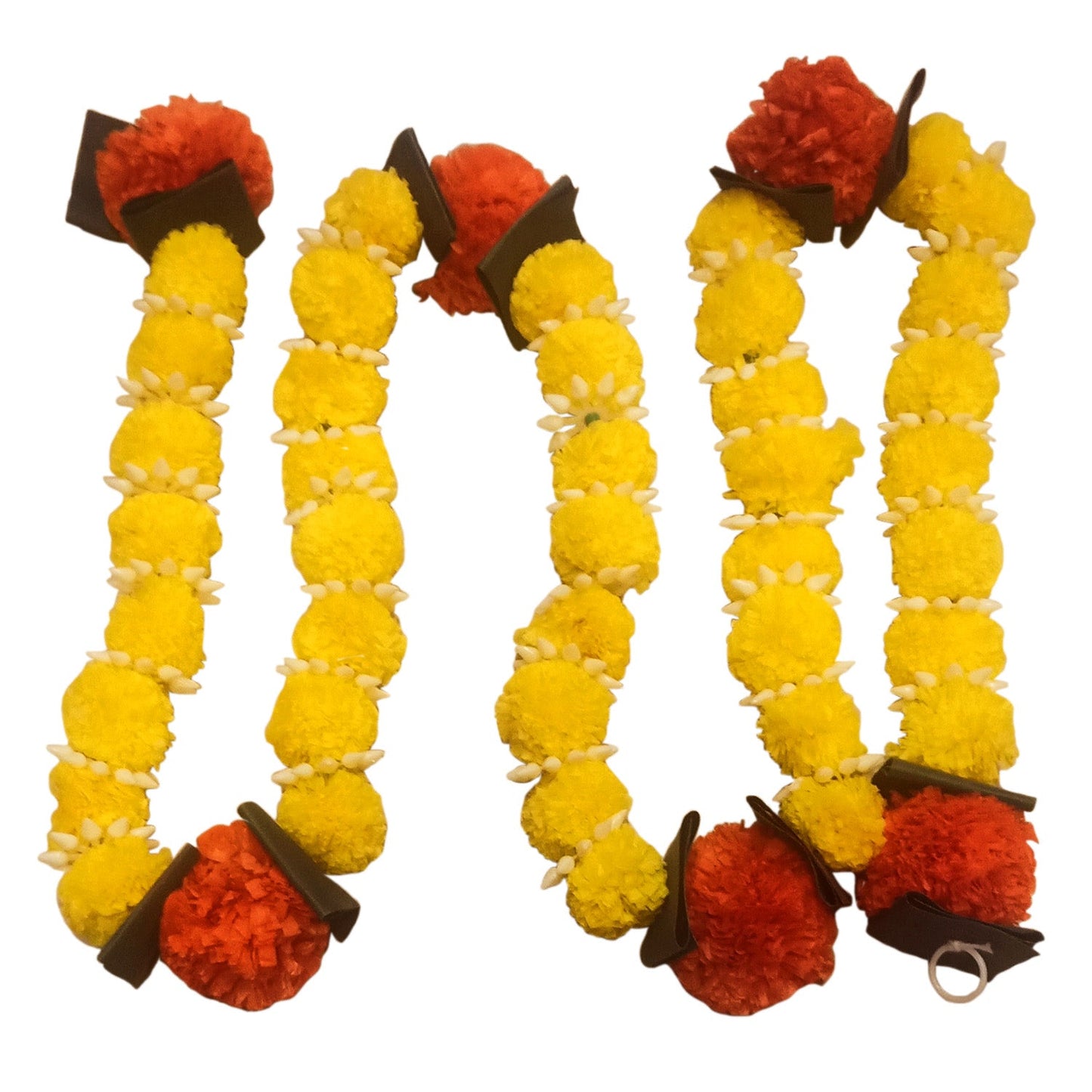 Toran Genda Flower with Leaves Door Hanging/ Bandarwal /Toran for Door (60 Inches)