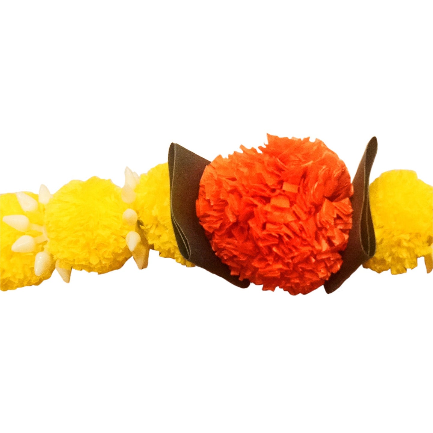 Toran Genda Flower with Leaves Door Hanging/ Bandarwal /Toran for Door (60 Inches)
