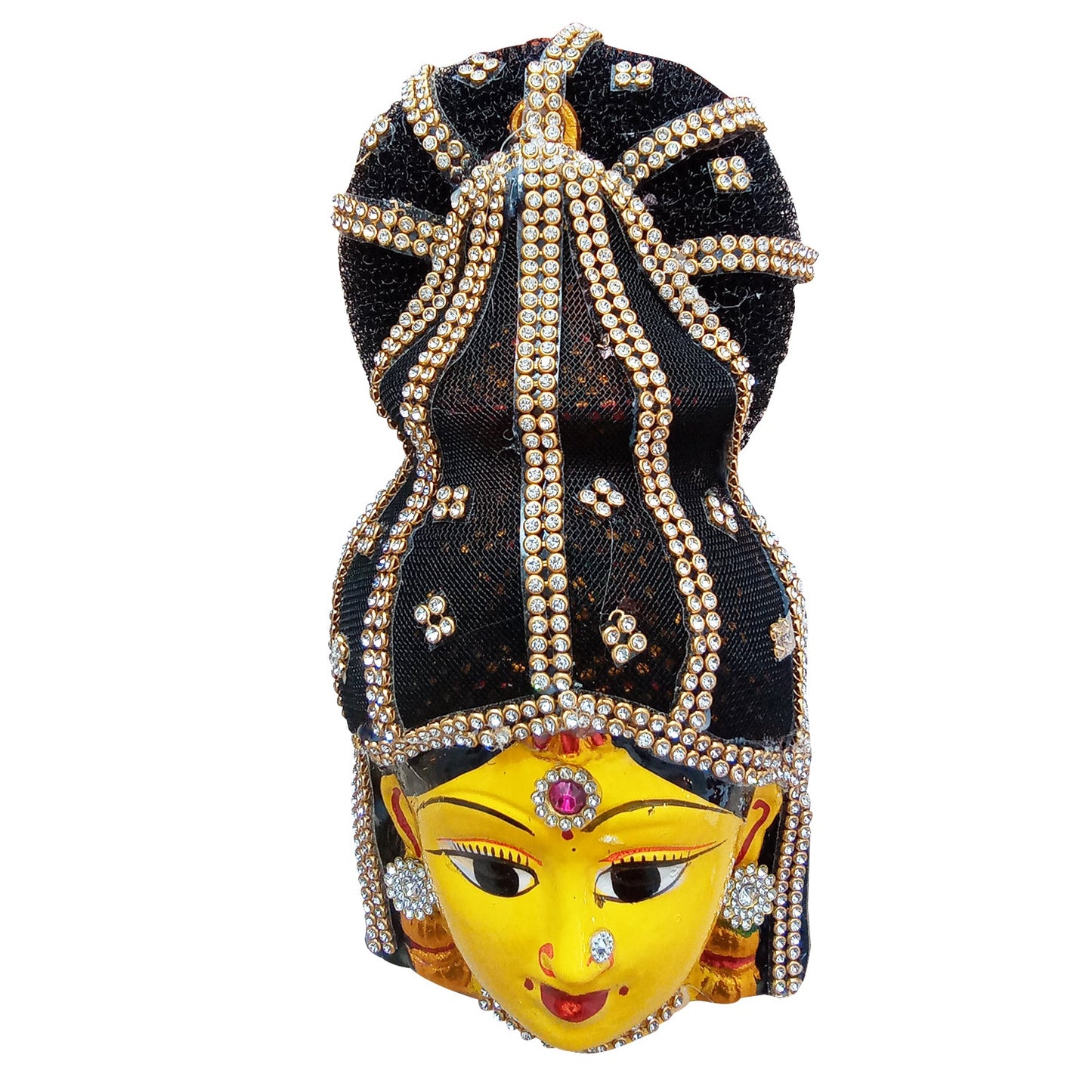 Varalakshmi Maata / Ammavari Face fully decorated for Pooja (9.0 inches * 4.0 Inches)