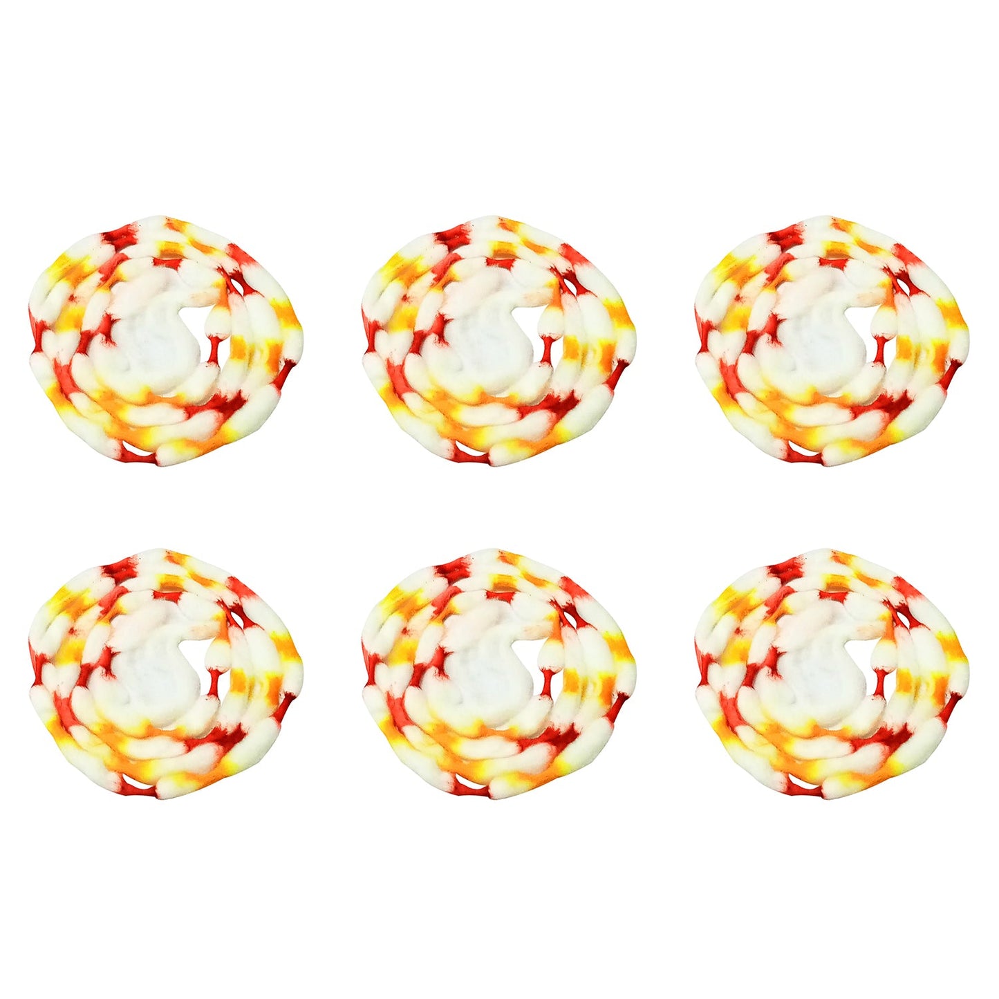 Puja Vastra Mala with Kumkum Cotton String Cloth for God Statue Idol Photo Cotton Vastra Mala (Pack of 6)