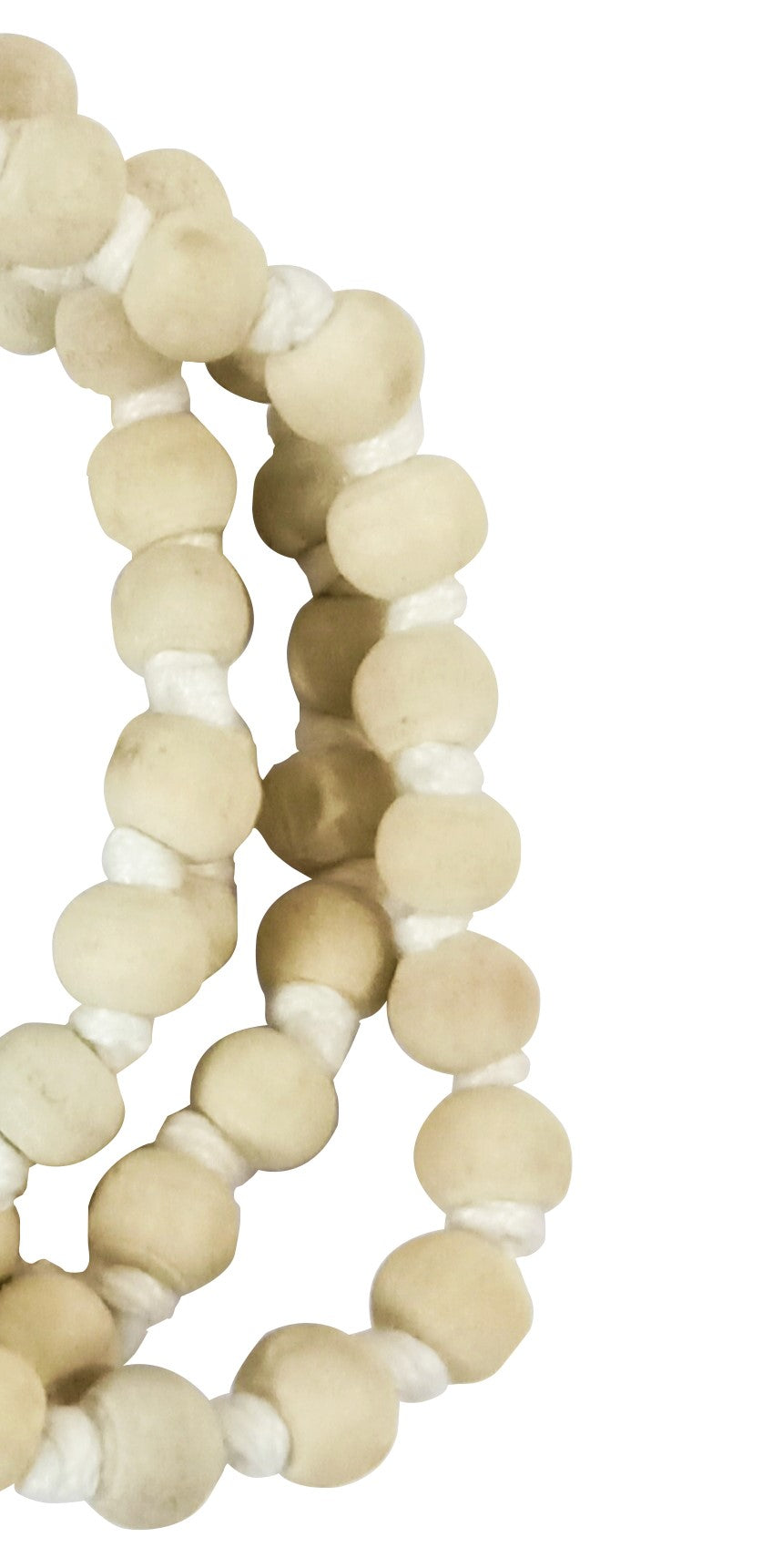 Jaap Mala White Chandan Jaap Mala, 108 Beads with Gaumukhi Jaap Mala Bag