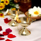 Brass Diya Five Face Star Deep for Pooja - 6 cms Diameter * 4 cms Height (Pack of 2)