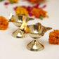 Brass Diya Five Face Star Deep for Pooja - 6 cms Diameter * 4 cms Height (Pack of 2)