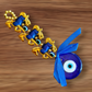 Golden Evil Eye with 3 Horses