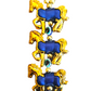 Golden Evil Eye with 3 Horses