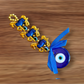 Golden Evil Eye with 3 Horses