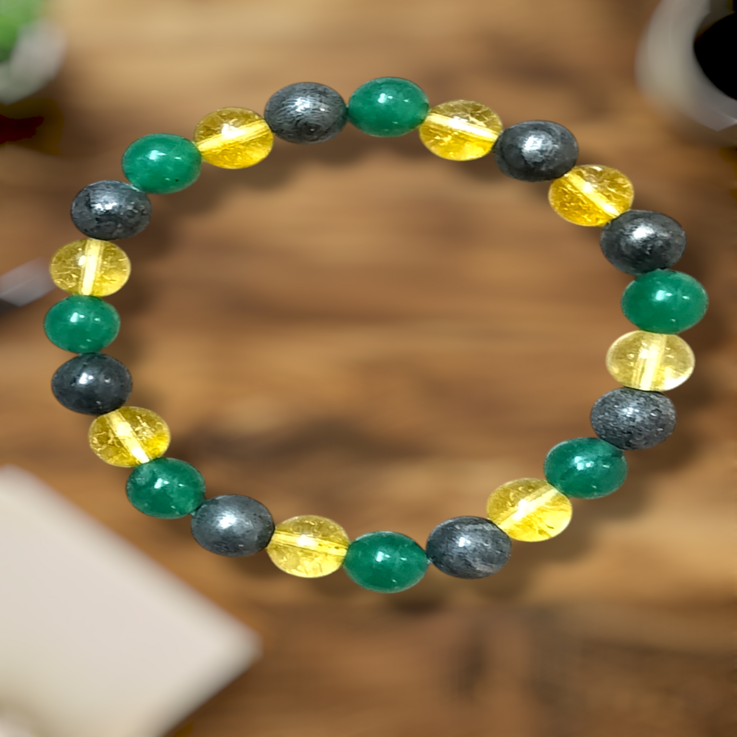 Bracelet Money Magnet Pro Bracelet for Luck and Abundance (Aventurine, Citrine, Pyrite)