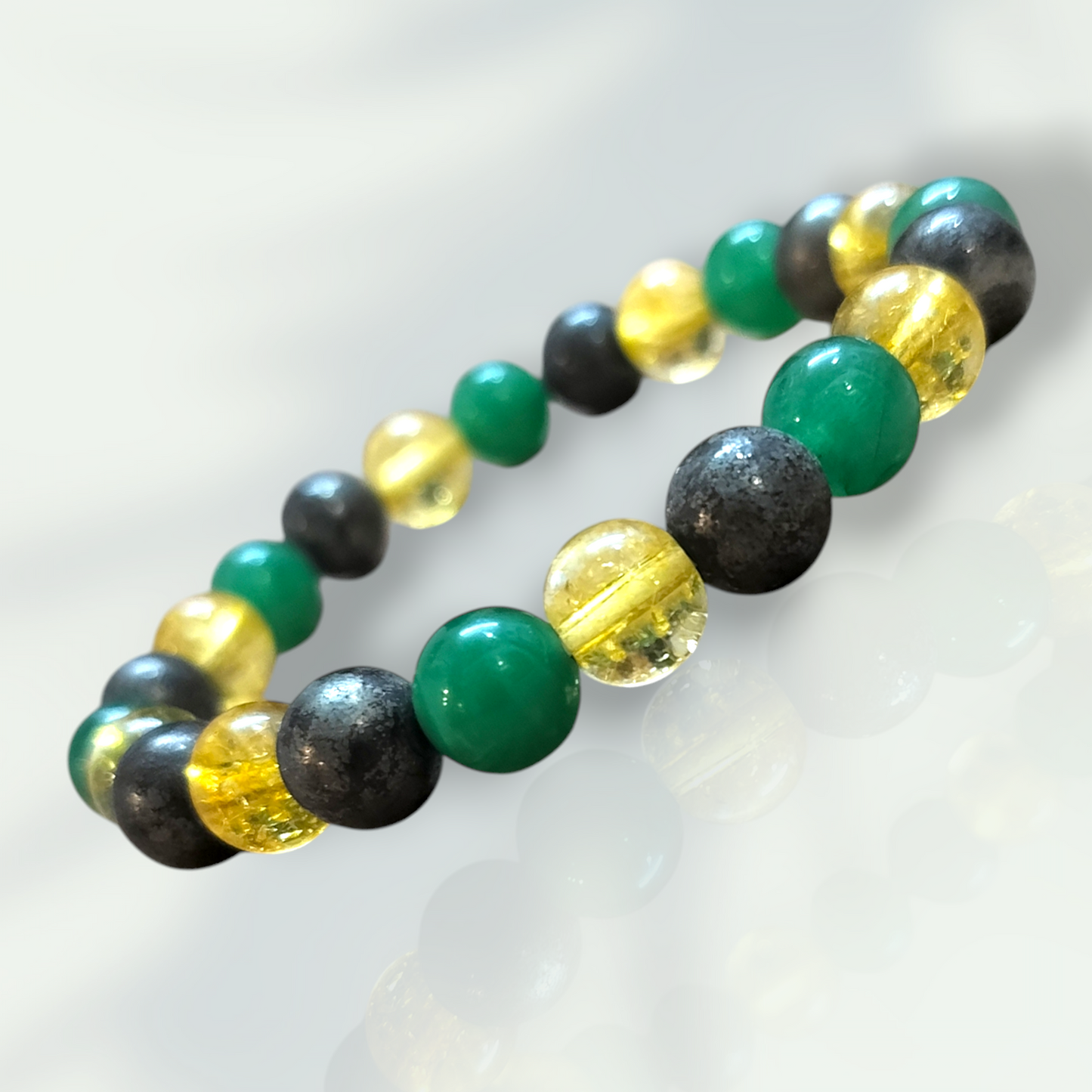 Bracelet Money Magnet Pro Bracelet for Luck and Abundance (Aventurine, Citrine, Pyrite)