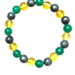 Chakra balancing wealth bracelet using Aventurine, Citrine, and Pyrite stones