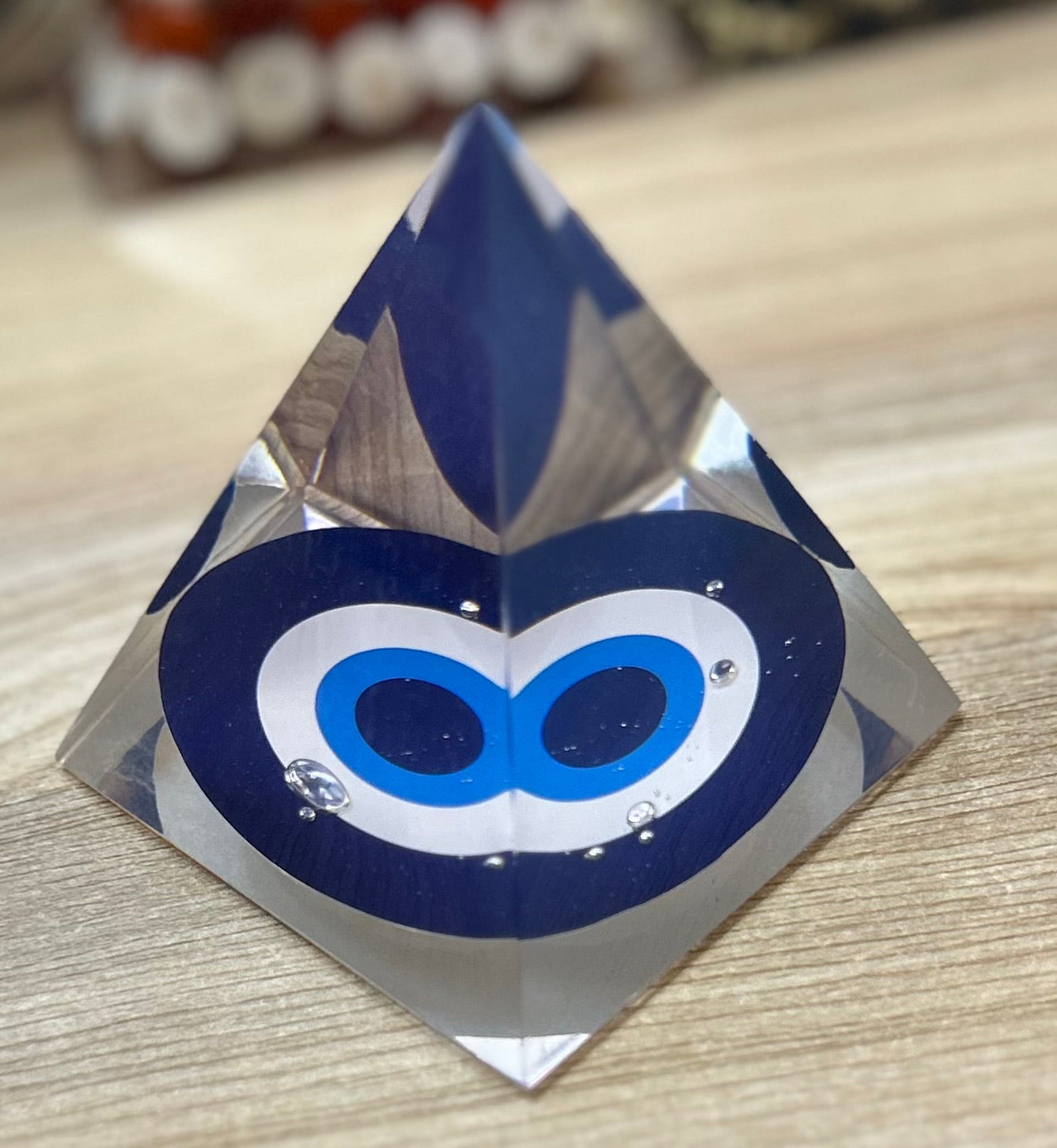 Pyramid Orgone / Evil Eye Pyramid for Positive Influence - 8.5 cms Height