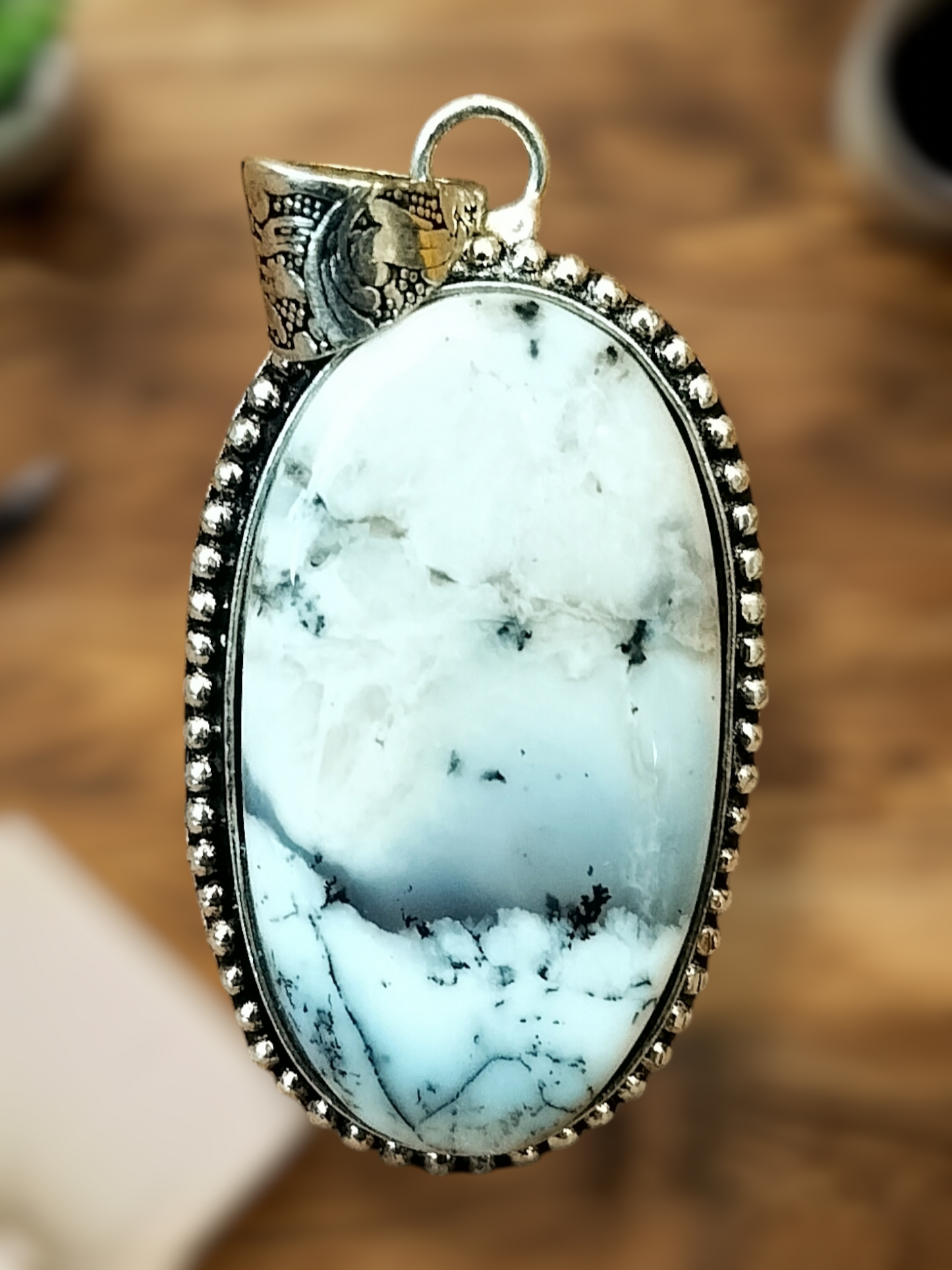 Pendant Natural White Howlite GemStone Pendant