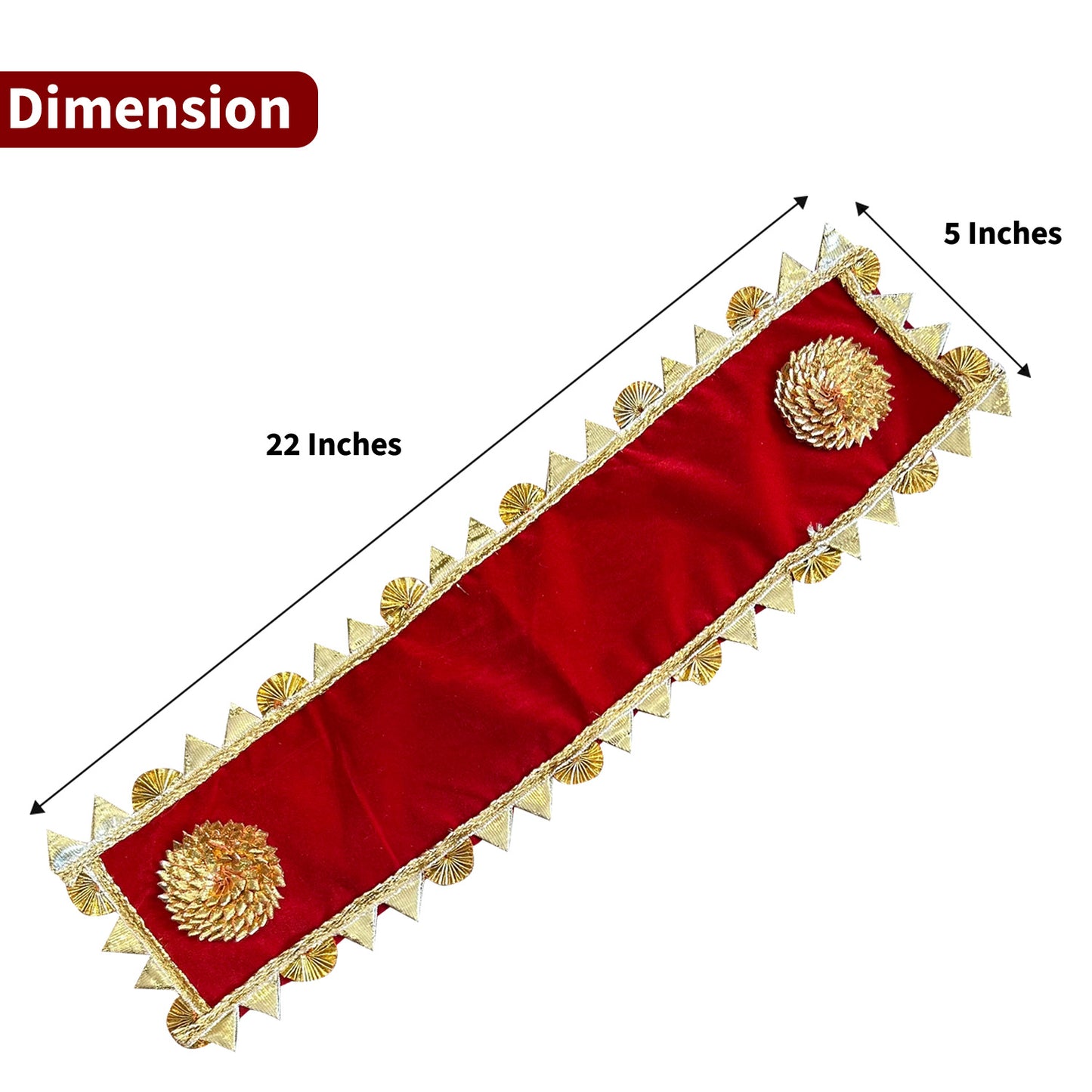 Premium Velvet Dupatta for Maata / Ganpati / Radha Krishna Idol