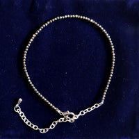 Anklet Pyrite Diamond Cut Energised Adjustable Pyrite Anklet for Prosperity and Protection