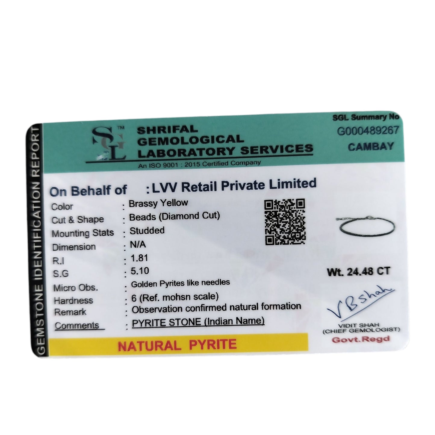 Anklet Pyrite Diamond Cut Energised Adjustable Pyrite Anklet for Prosperity and Protection