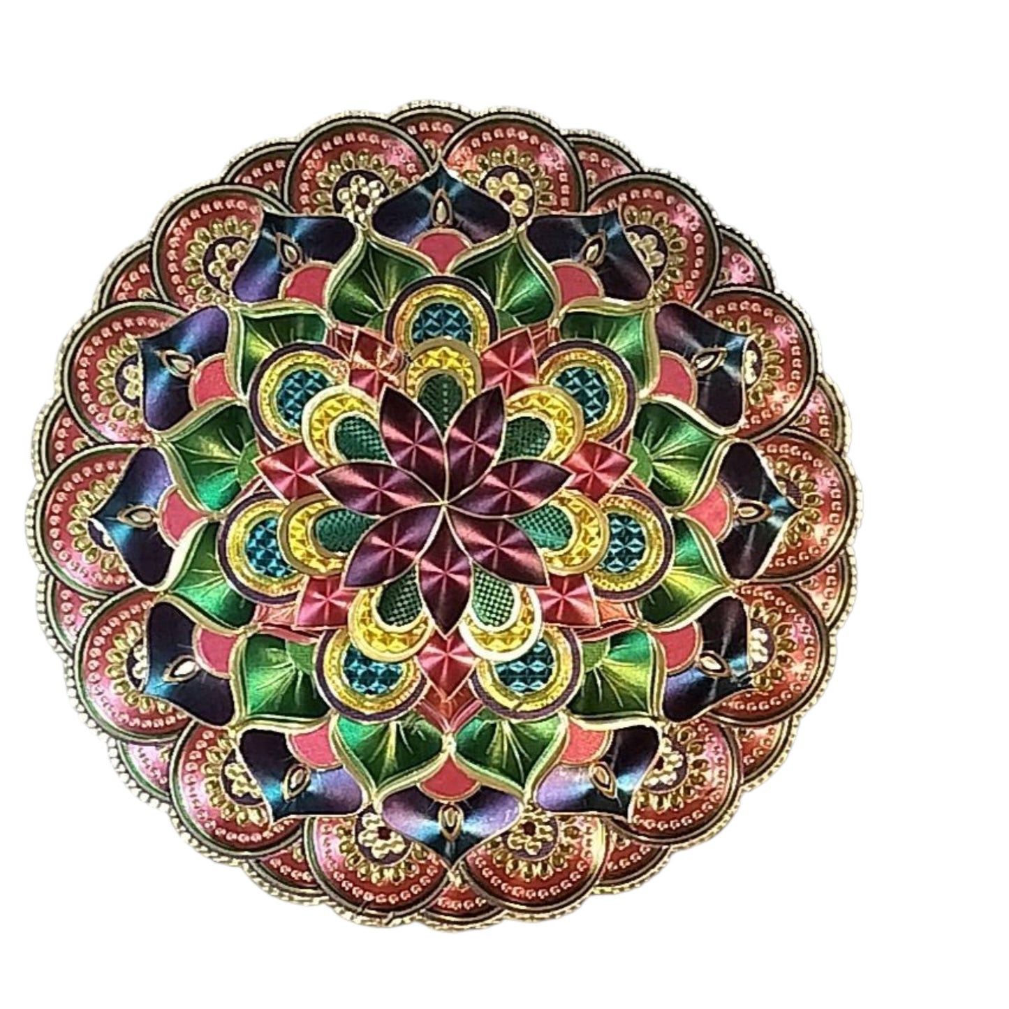 Rangoli Sticker Self Adhesive Festive Floor Sticker for Home and Pooja Room (8 - 10 inches diameter)