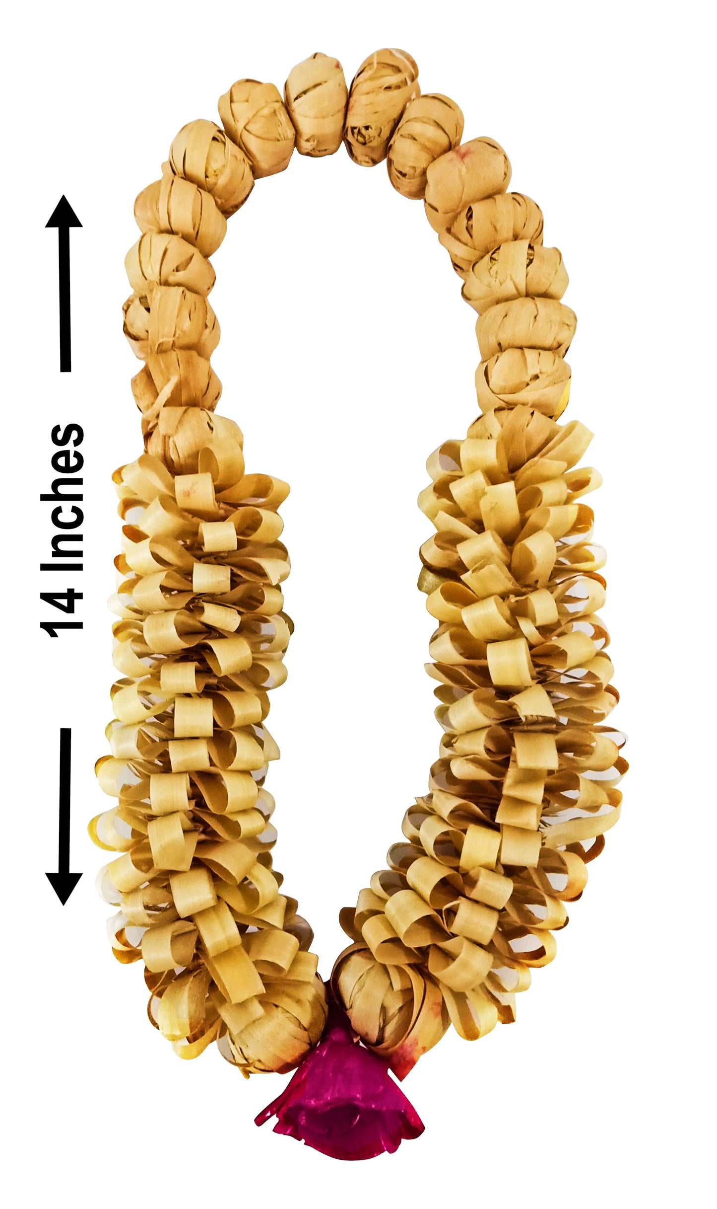Chandan scented wooden mala made from sandal bark chips – ideal for deity photos and pitru puja