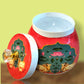 Handcrafted Pichhwai Cow Jar – Elegant Religious Decor for Pooja Ghar