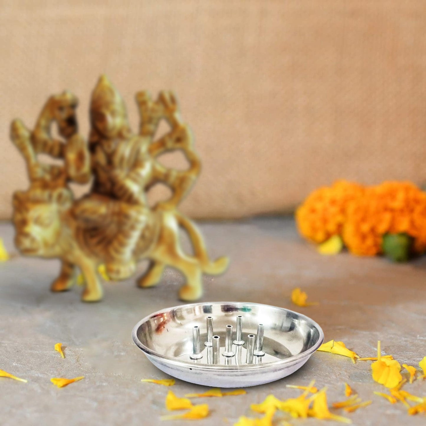 Agarbatti Stand Stainless Steel Incense Holder (7 Sticks)