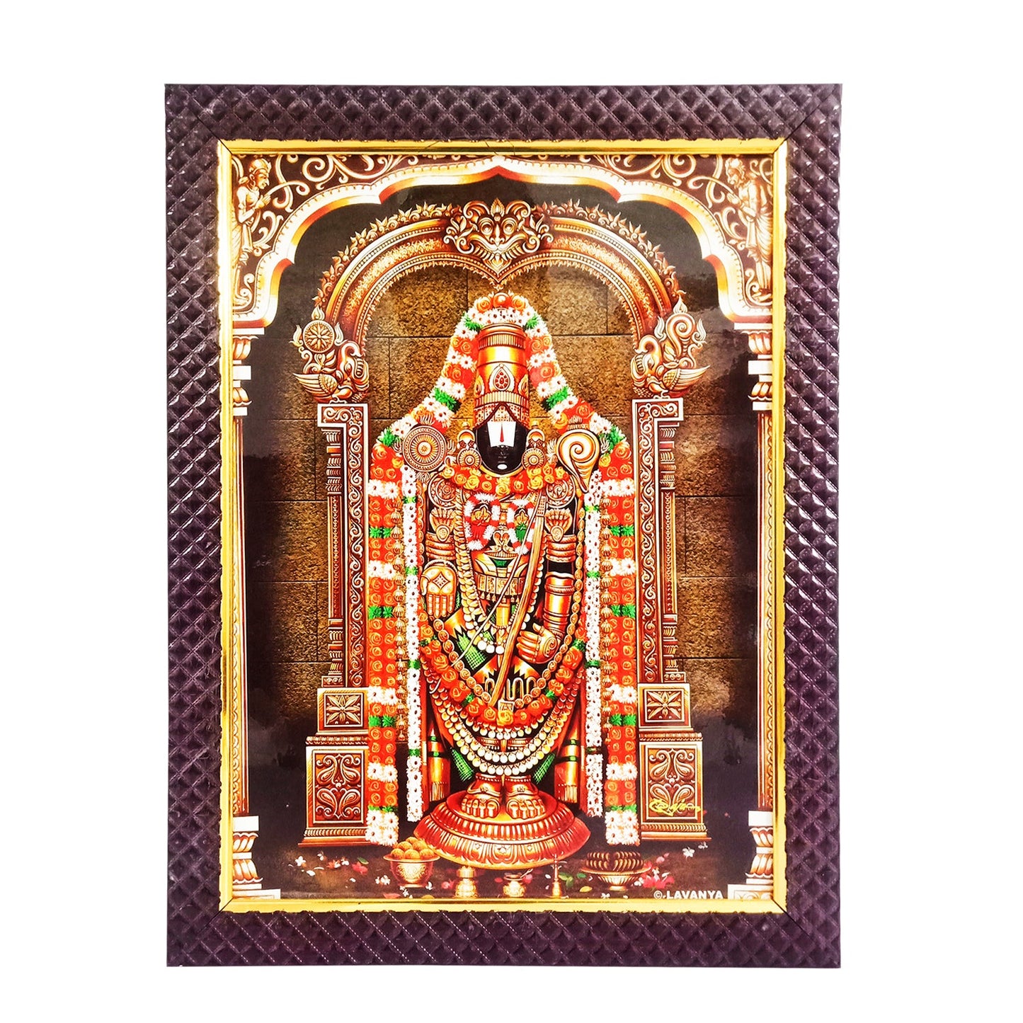 Tirupati Venkateswara Swamy/Lord Balaji Photo Frame (10 Inches * 12.5 Inches)