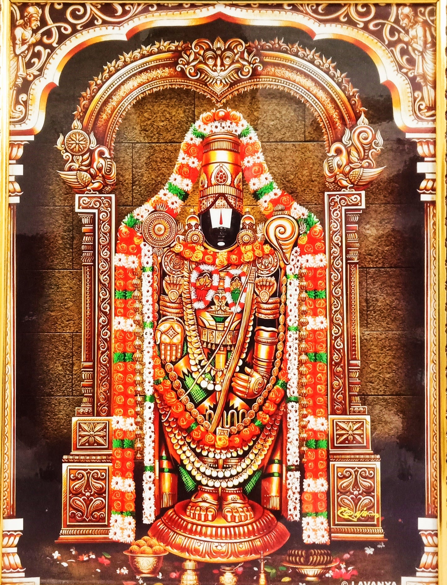 Tirupati Venkateswara Swamy/Lord Balaji Photo Frame (10 Inches * 12.5 Inches)