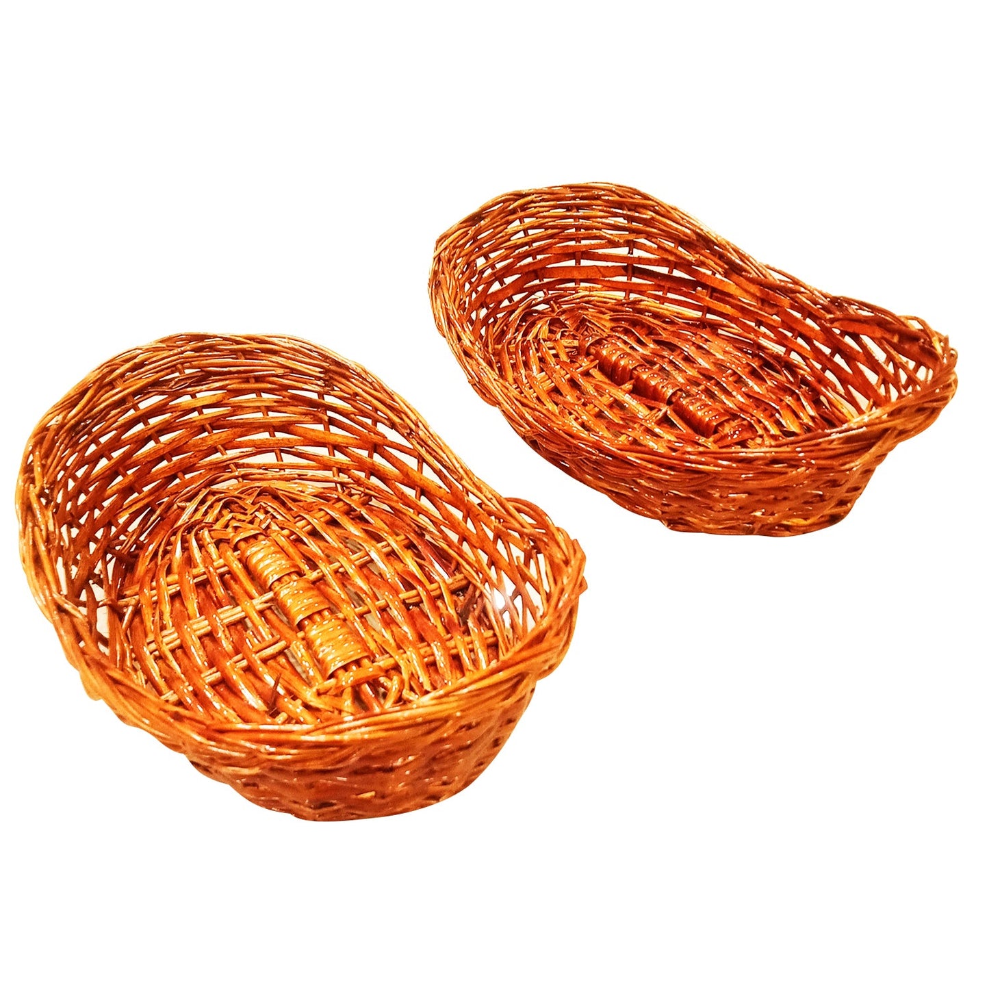 Natural Hand Made Weaved Bamboo Basket for Home, Kitchen, Gift Decoration (9 Inches)