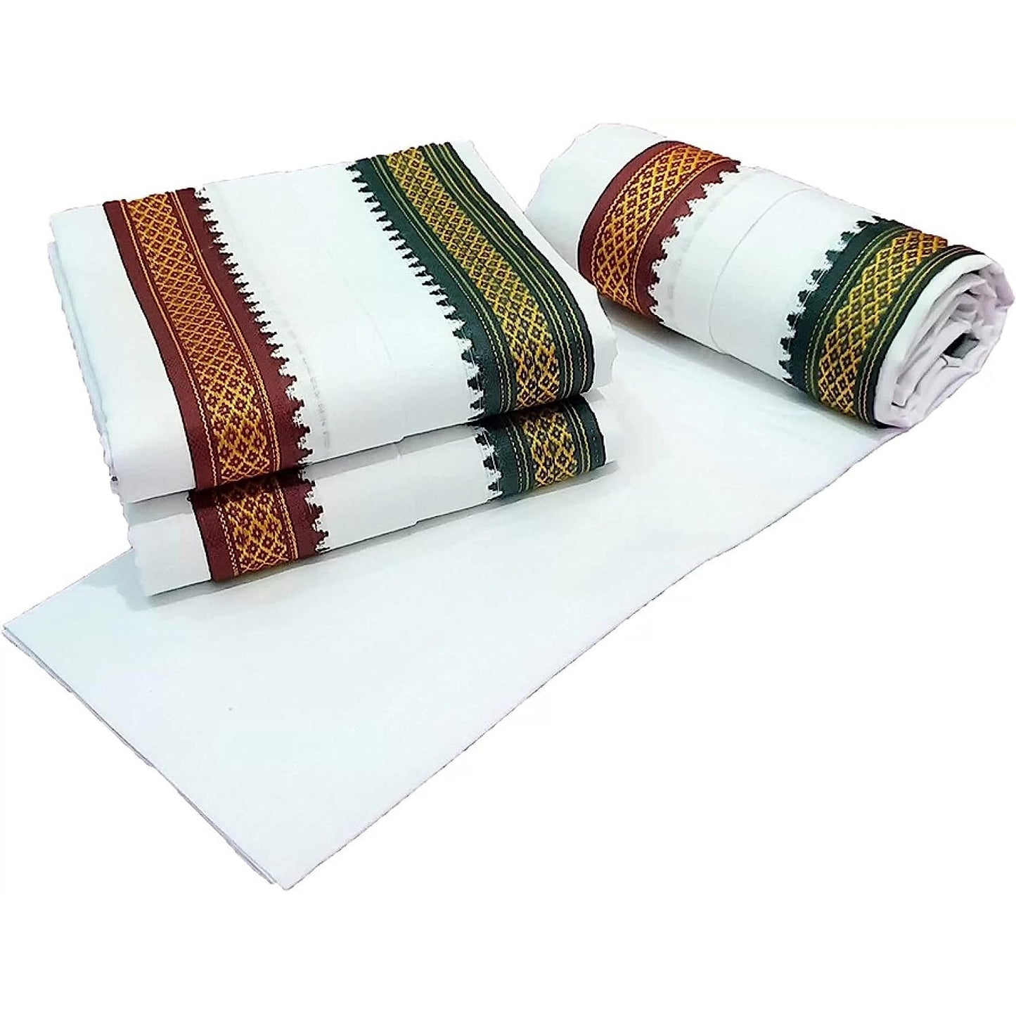 Pooja Angvastram /Towel, White Color (33 Inches * 46 Inches) - Pack of 2