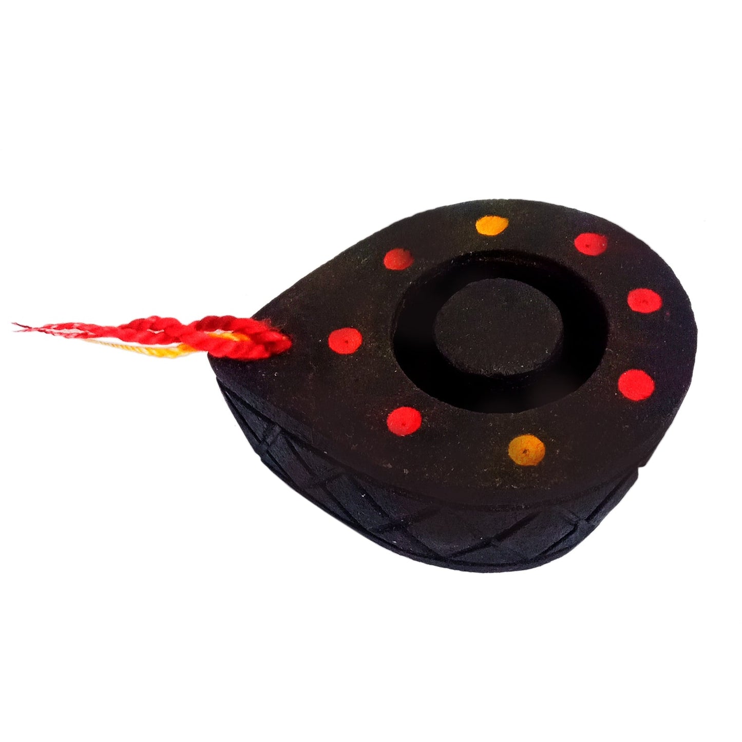 Black SandStone Decorative Diya (4 Inches)