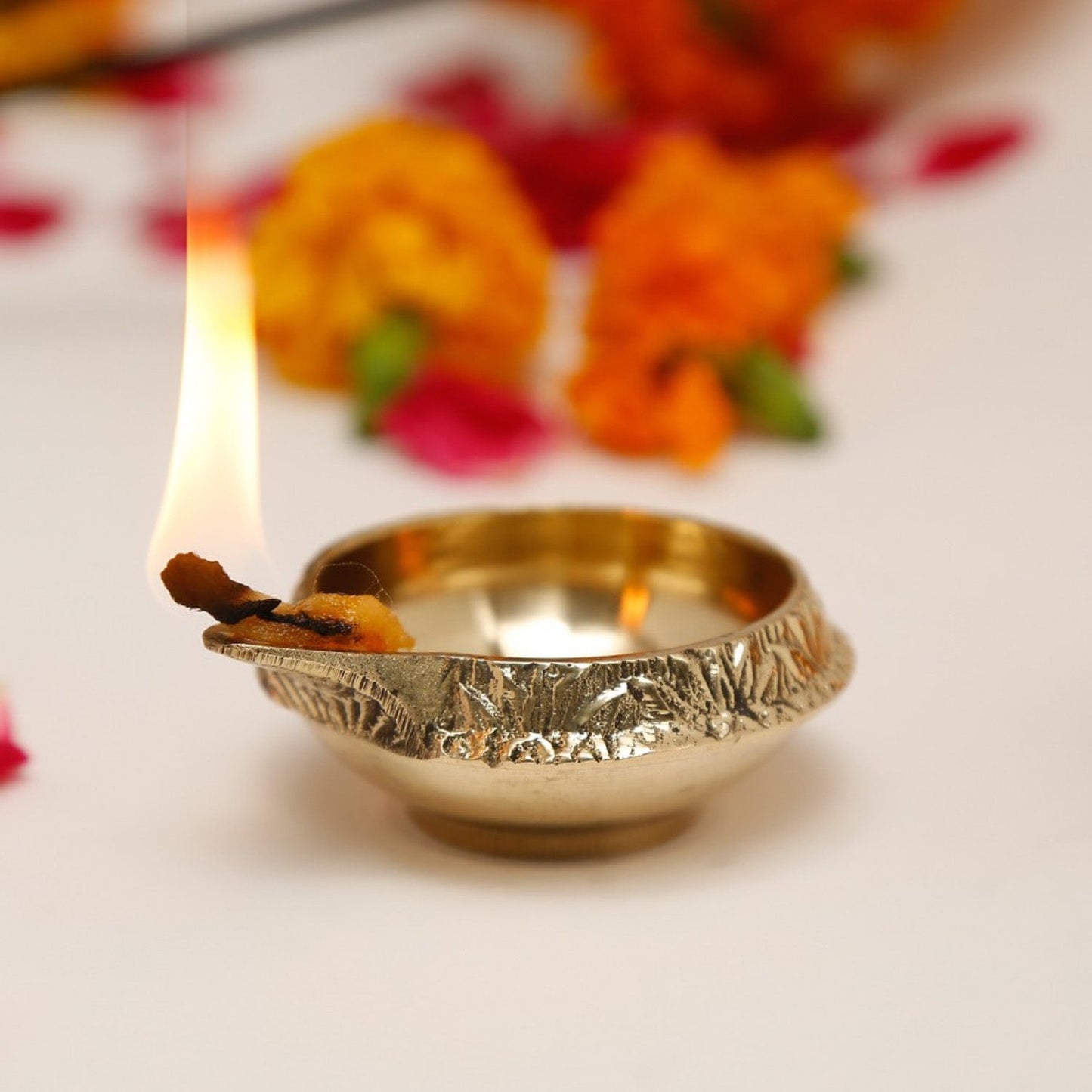 Brass Diya Kuber Diya for Pooja - Pack of 2