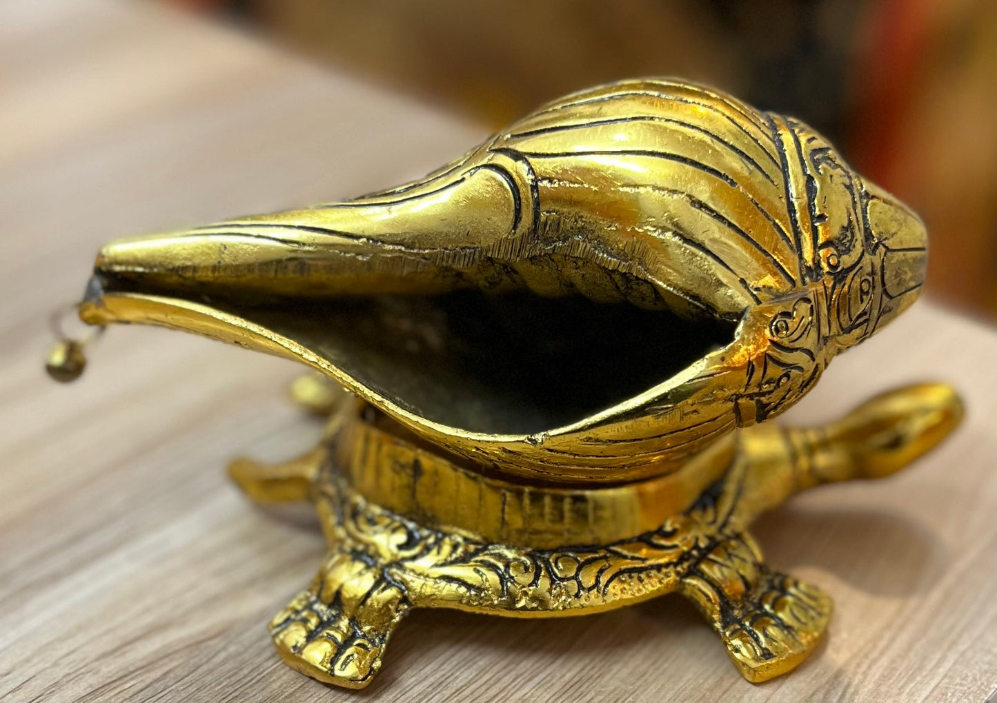 Shankh and Tortoise for Pooja Ghar / Home / Office (7 Inches * 4 Inches)