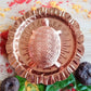 Copper Metal Feng Shui Vastu Turtle Tortoise with Plate (4 Inches)